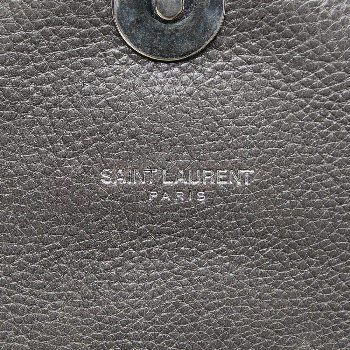 Saint Laurent Medium Chevron Sheepskin Monogram College Satchel - Grey