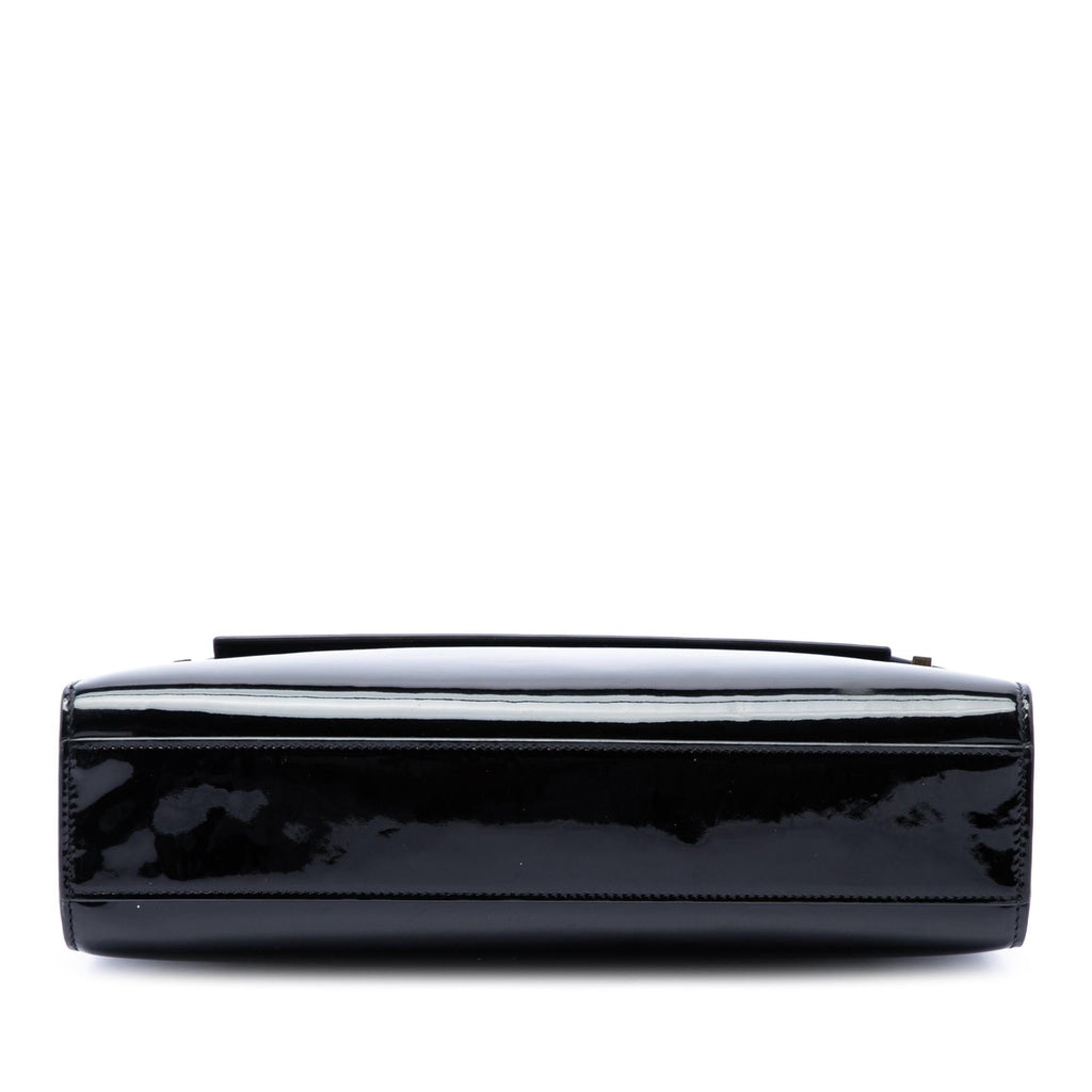 Saint Laurent Medium Patent Manhattan Shoulder Bag - Black