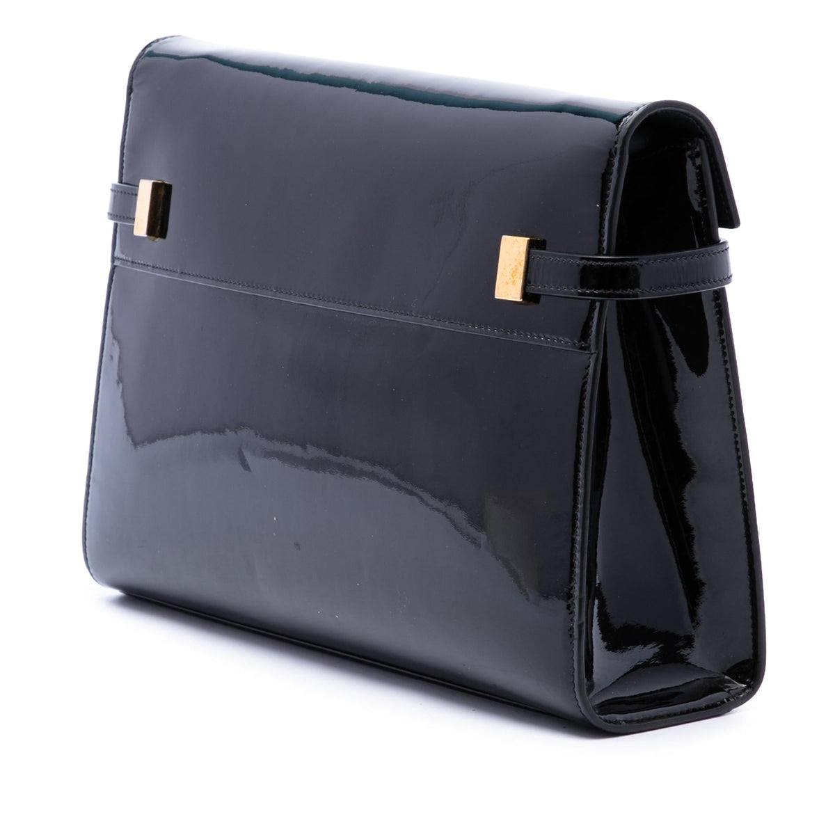 Saint Laurent Medium Patent Manhattan Shoulder Bag - Black