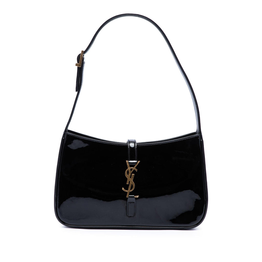 Saint Laurent Mini Patent Le 5 a 7 Shoulder Bag - Black