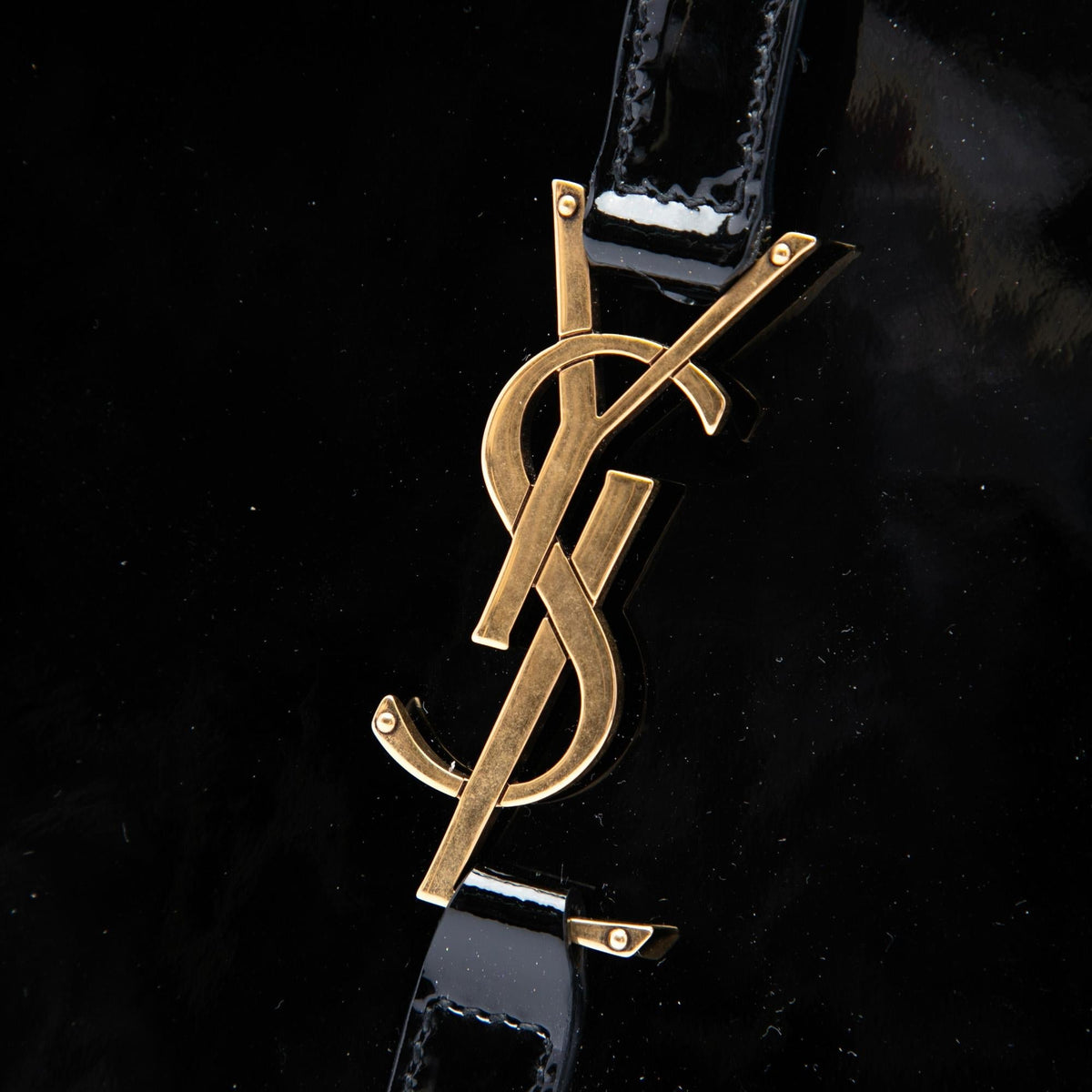 Saint Laurent Mini Patent Le 5 a 7 Shoulder Bag - Black