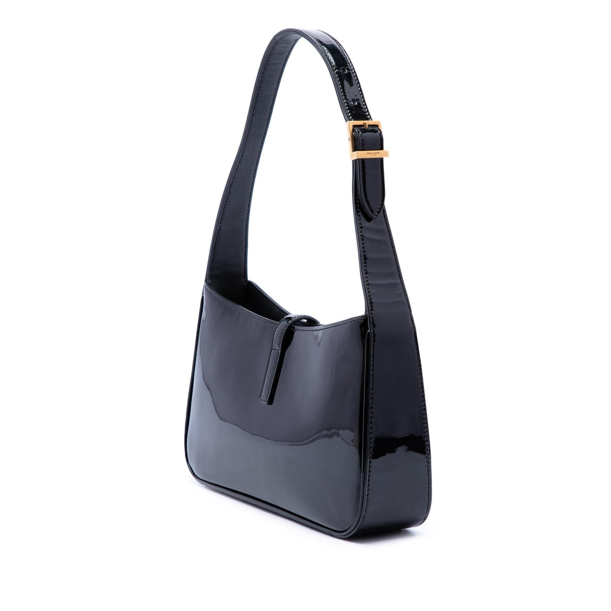 Saint Laurent Mini Patent Le 5 a 7 Shoulder Bag - Black