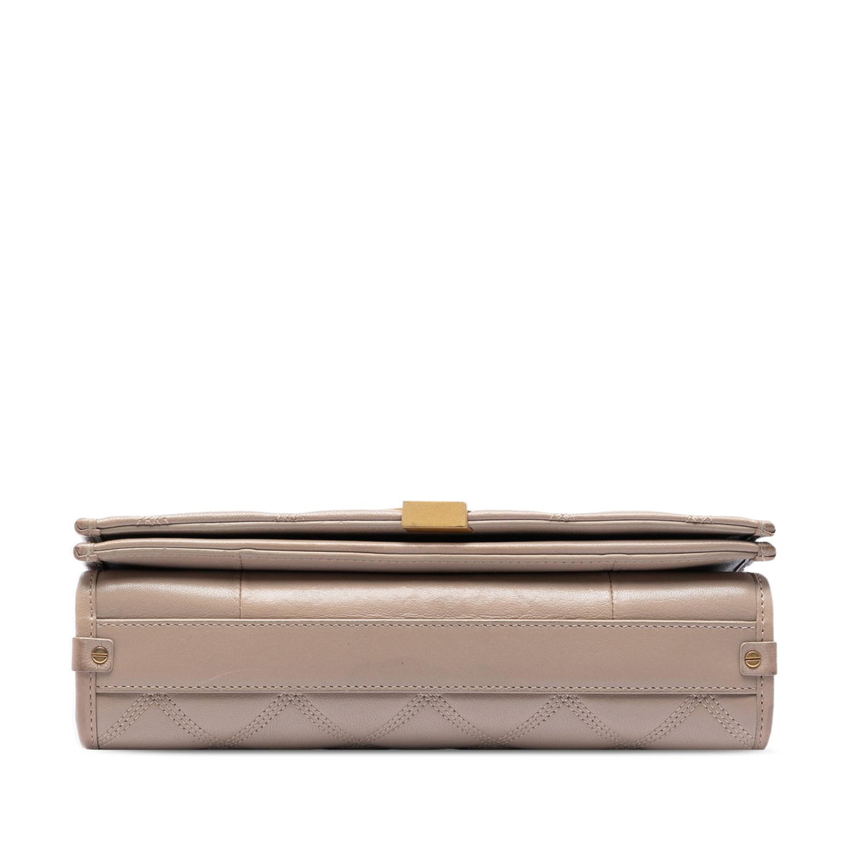 Saint Laurent Mini Quilted Lambskin Becky Chain Shoulder Bag - Beige