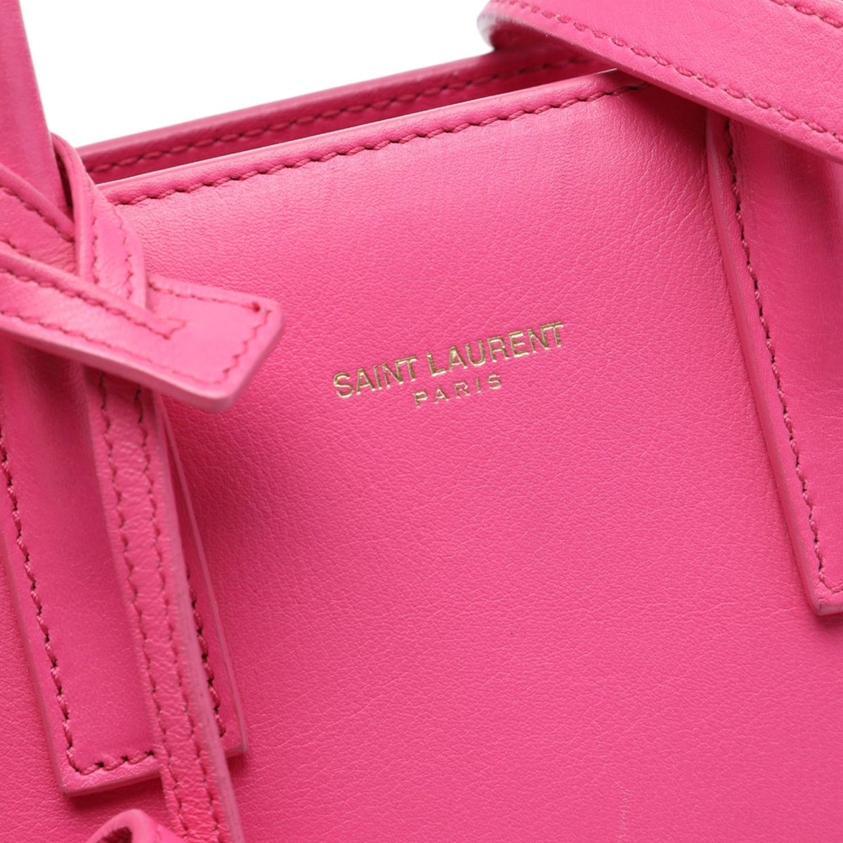 Saint Laurent Nano Leather Sac De Jour Satchel - Pink