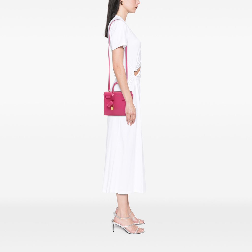 Saint Laurent Nano Leather Sac De Jour Satchel - Pink