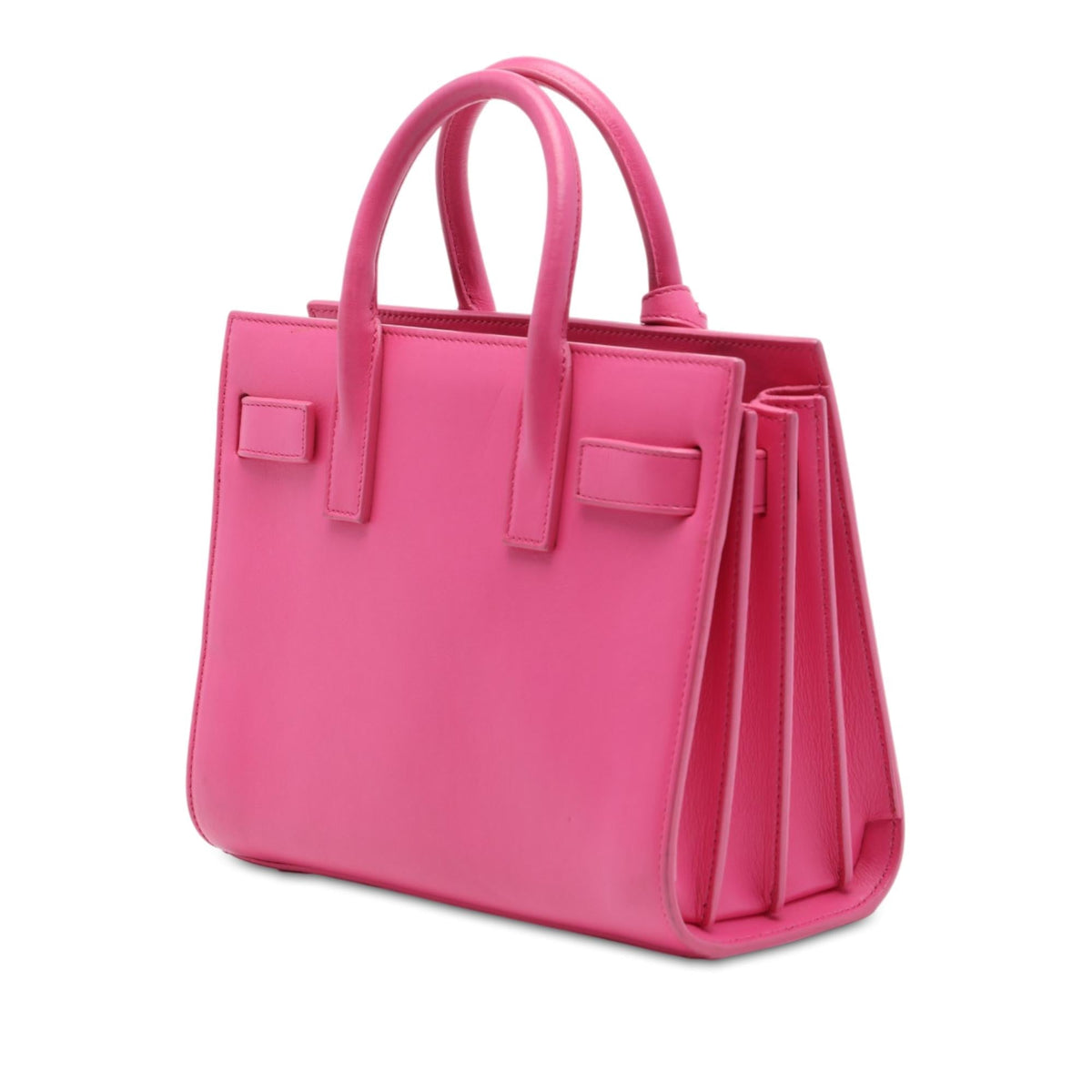 Saint Laurent Nano Leather Sac De Jour Satchel - Pink