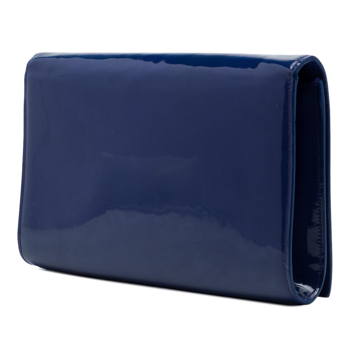 Saint Laurent Patent Belle Du Jour Clutch - Blue