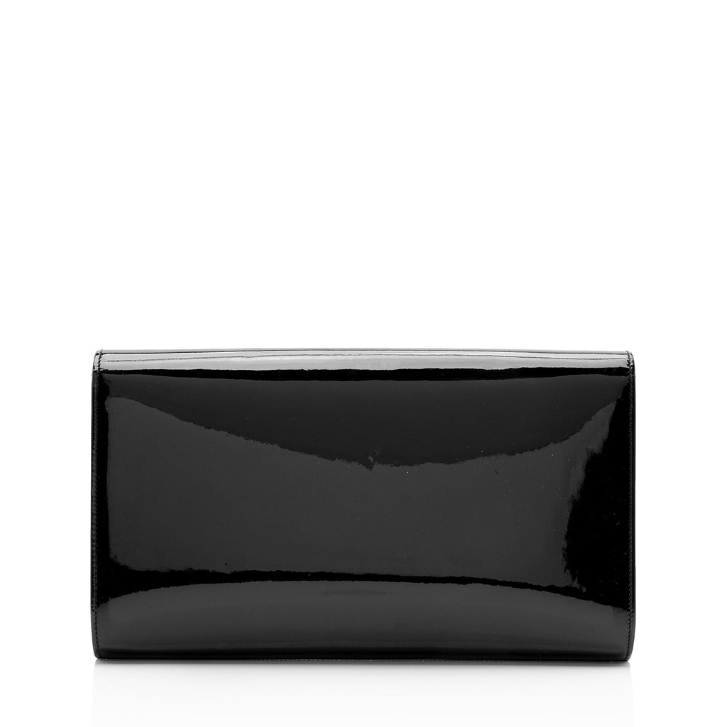 Saint Laurent Patent Leather Belle de Jour Clutch - Black