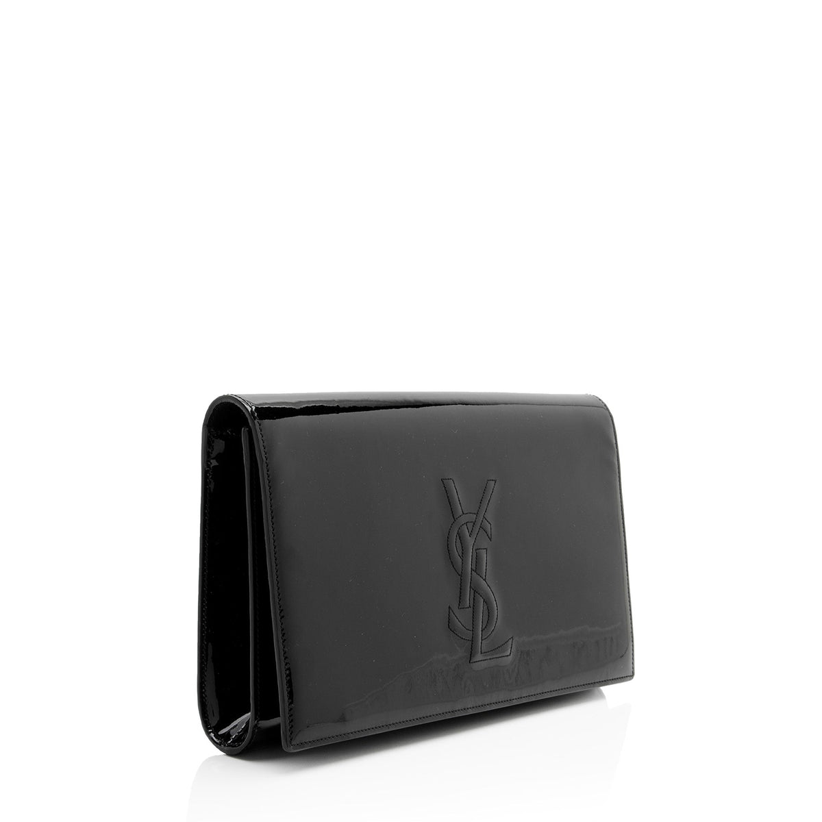 Saint Laurent Patent Leather Belle de Jour Clutch - Black