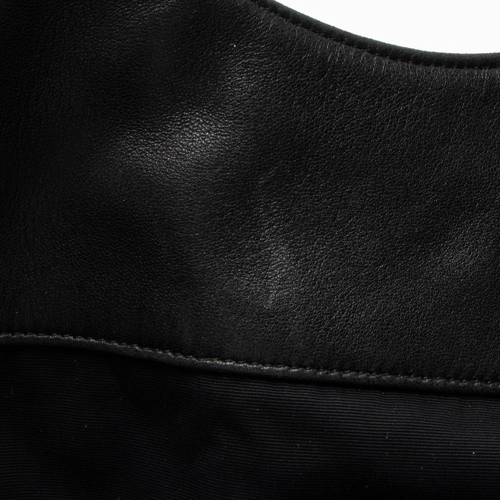 Saint Laurent Quilted Lambskin Monogram Icare Maxi Shopping Tote Bag - Black