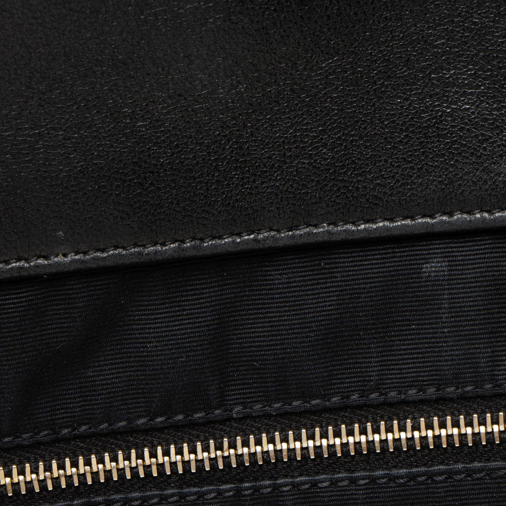 Saint Laurent Quilted Lambskin Monogram Icare Maxi Shopping Tote Bag - Black