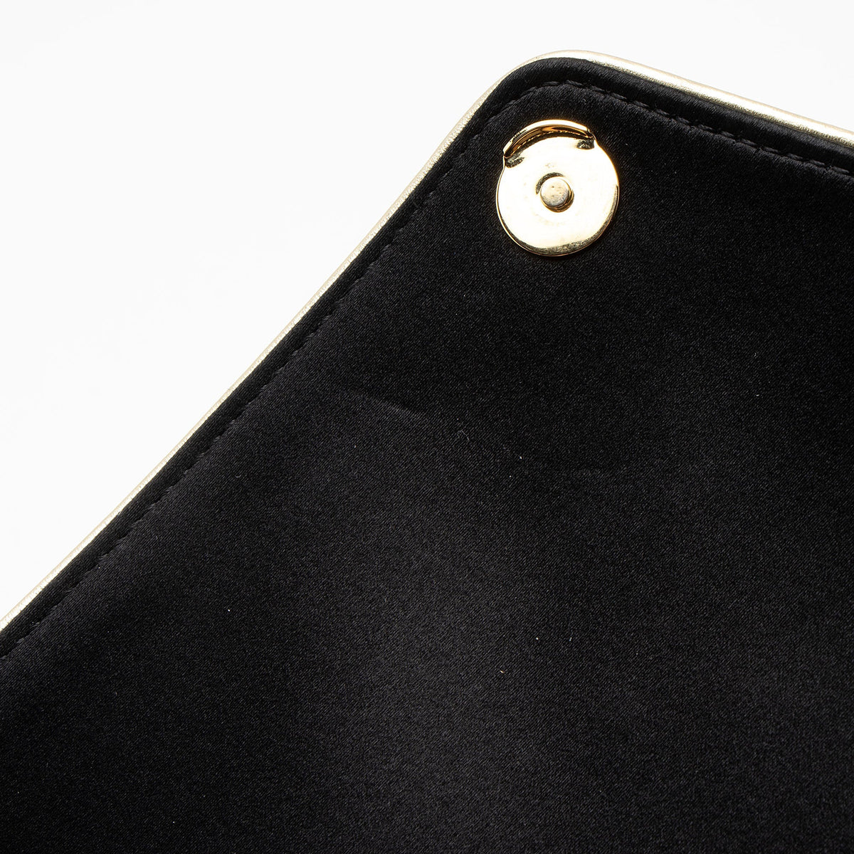 Saint Laurent Satin Monogram Gaby Chain Envelope Bag - Black/Gold