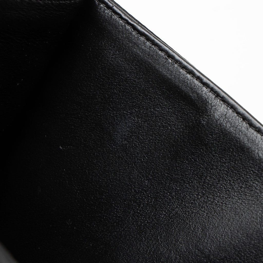 Saint Laurent Satin Monogram Gaby Chain Envelope Bag - Black/Gold