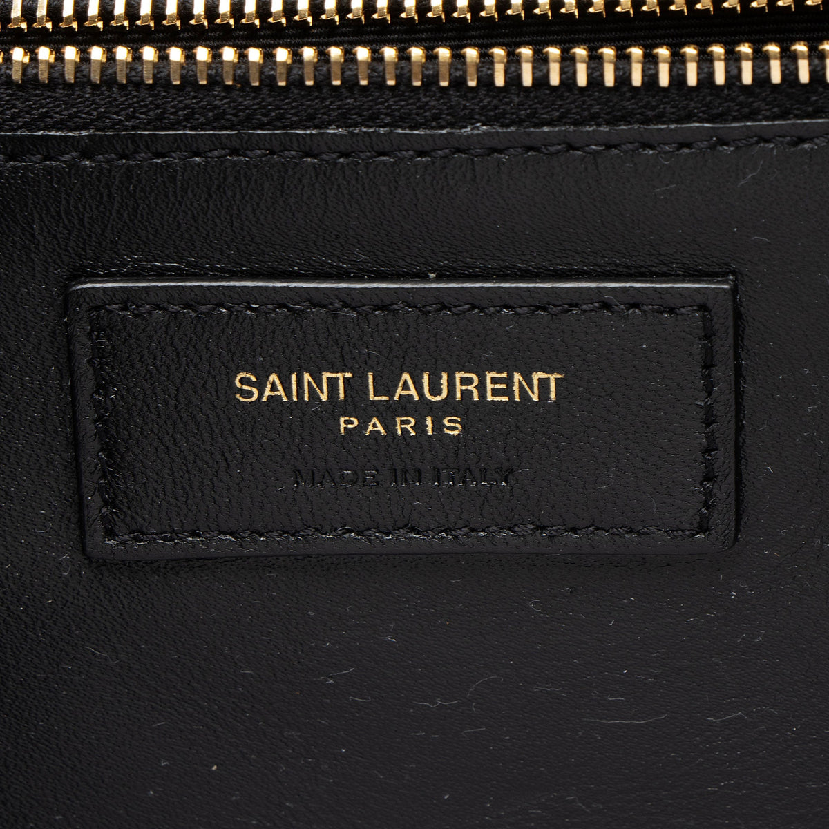 Saint Laurent Satin Monogram Gaby Chain Envelope Bag - Black/Gold