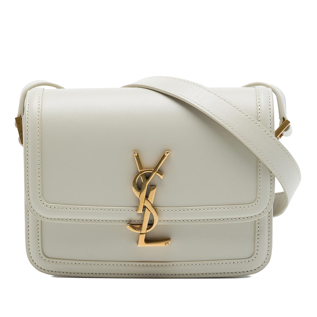Saint Laurent Small Calfskin Solferino Satchel In Box - White