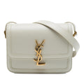 Saint Laurent Small Calfskin Solferino Satchel In Box - White