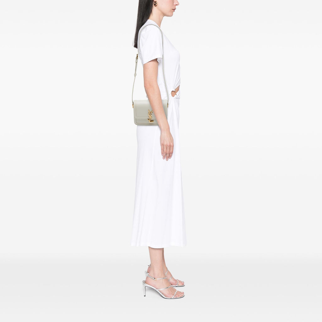 Saint Laurent Small Calfskin Solferino Satchel In Box - White