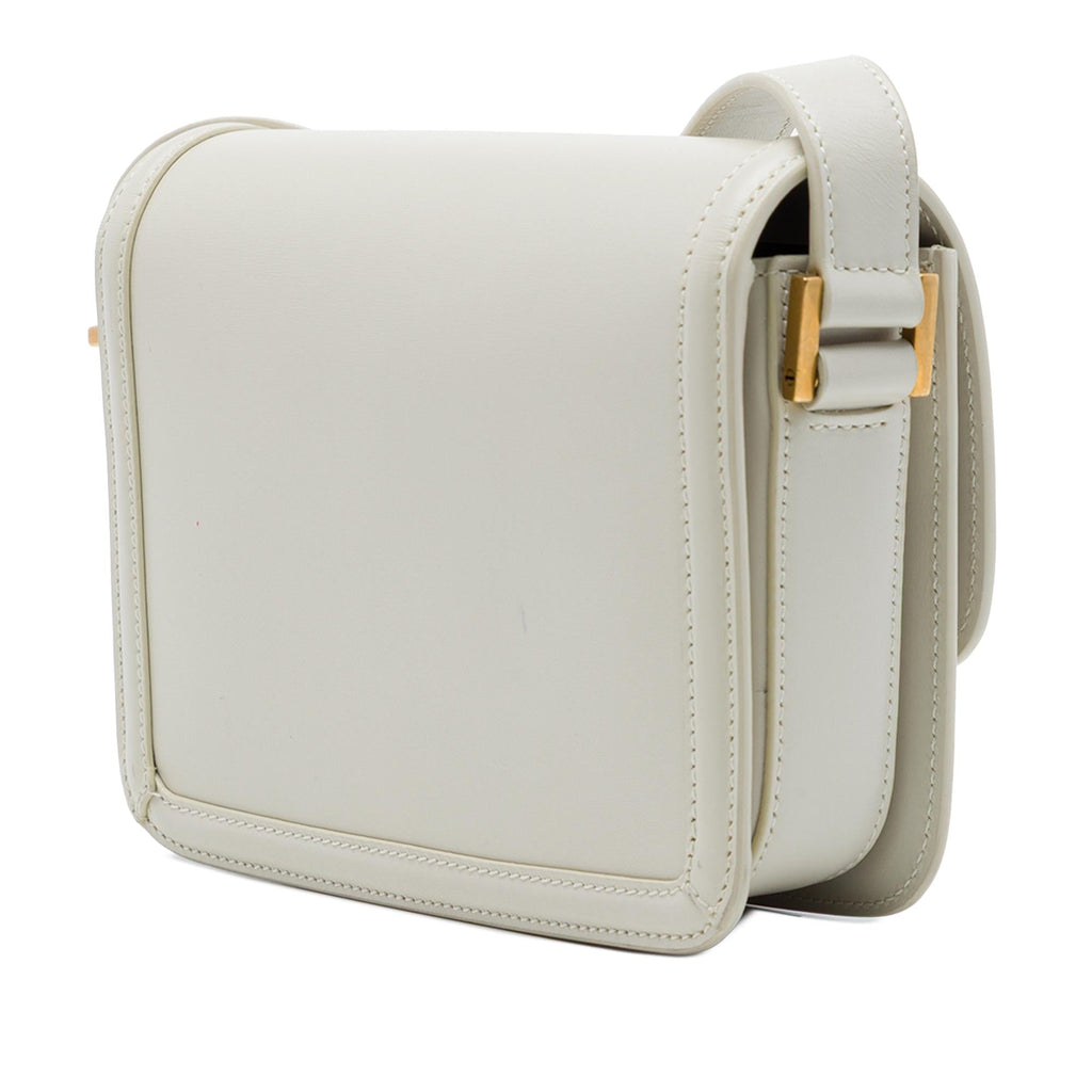 Saint Laurent Small Calfskin Solferino Satchel In Box - White
