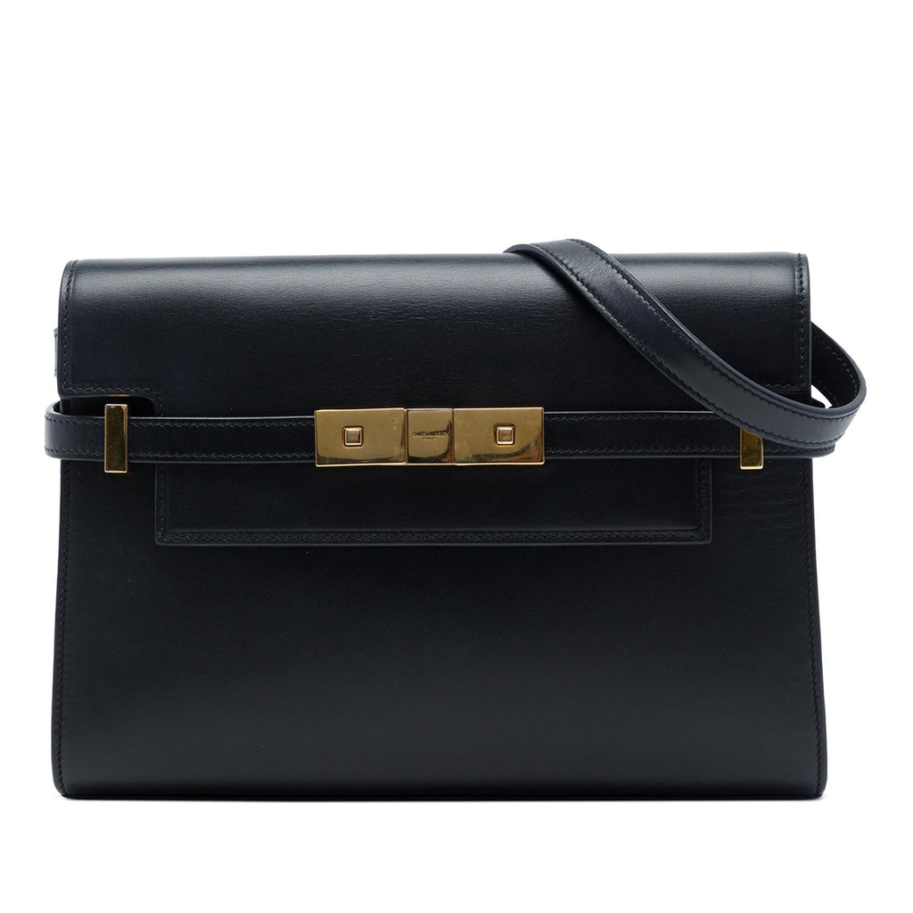 Saint Laurent Small Leather Manhattan Shoulder Bag - Black