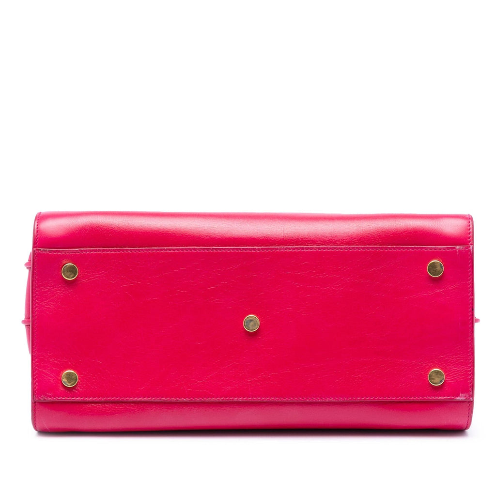 Saint Laurent Small Leather Sac De Jour Satchel - Pink
