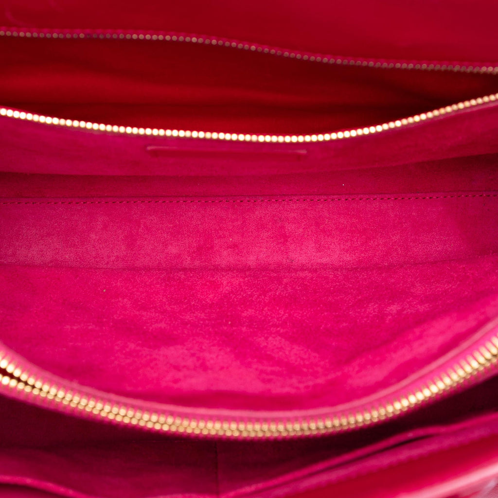 Saint Laurent Small Leather Sac De Jour Satchel - Pink