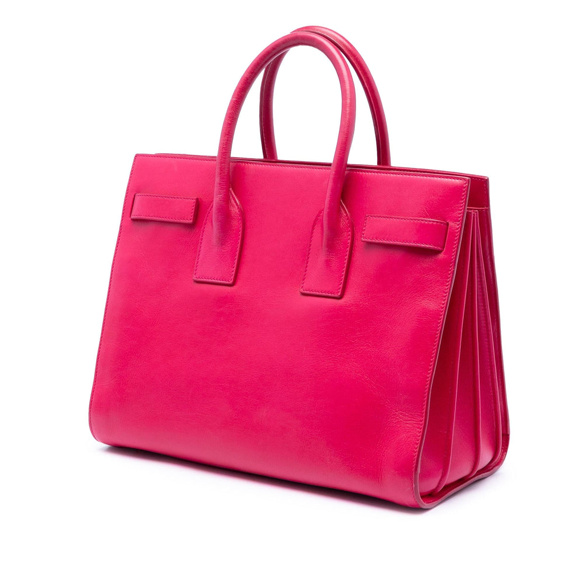 Saint Laurent Small Leather Sac De Jour Satchel - Pink