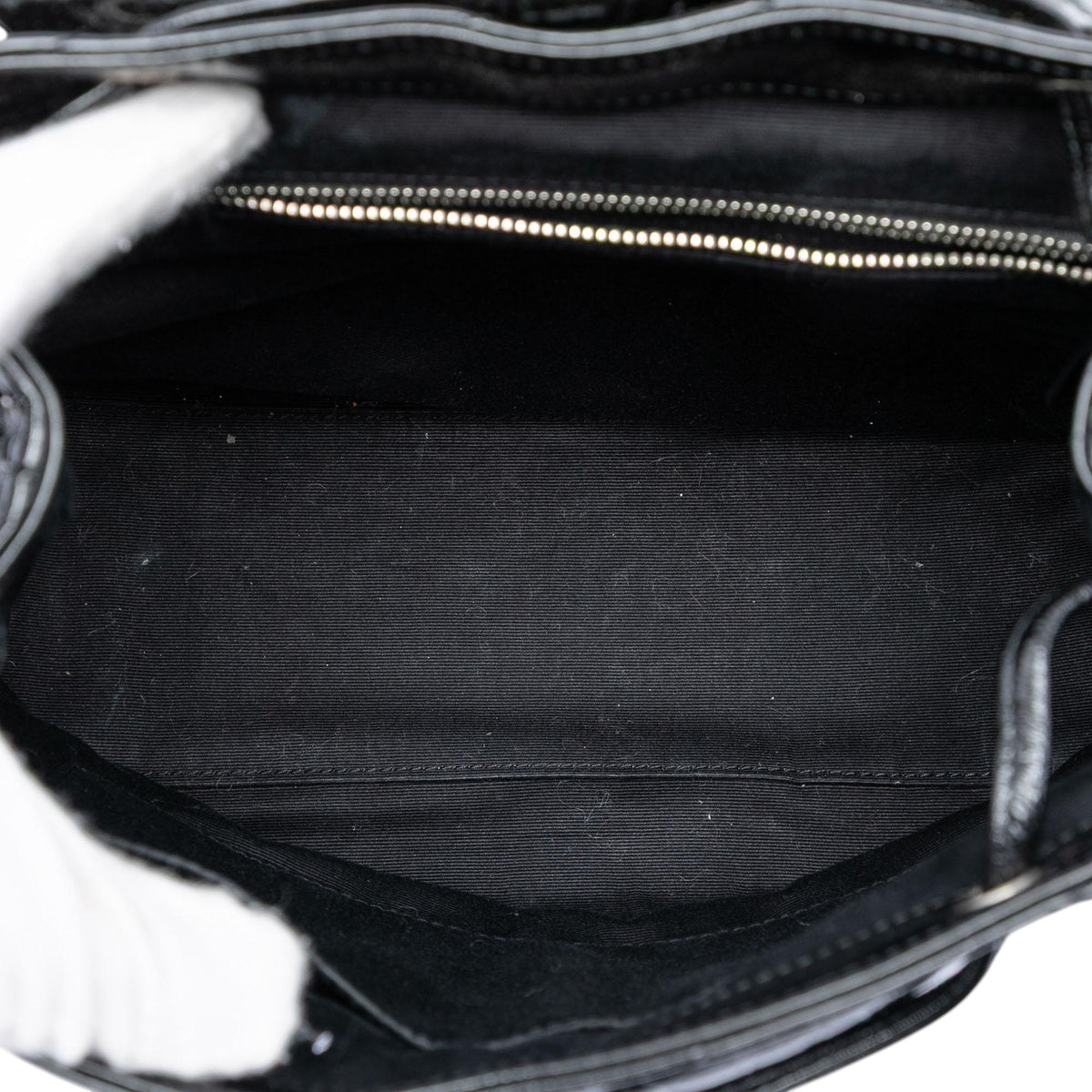 Saint Laurent Small Matelasse Patent Monogram LouLou Backpack - Black