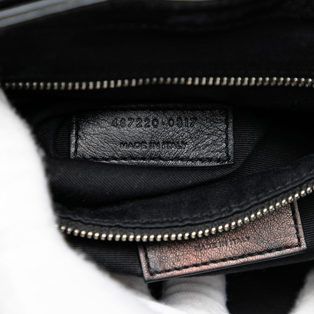 Saint Laurent Small Matelasse Patent Monogram LouLou Backpack - Black