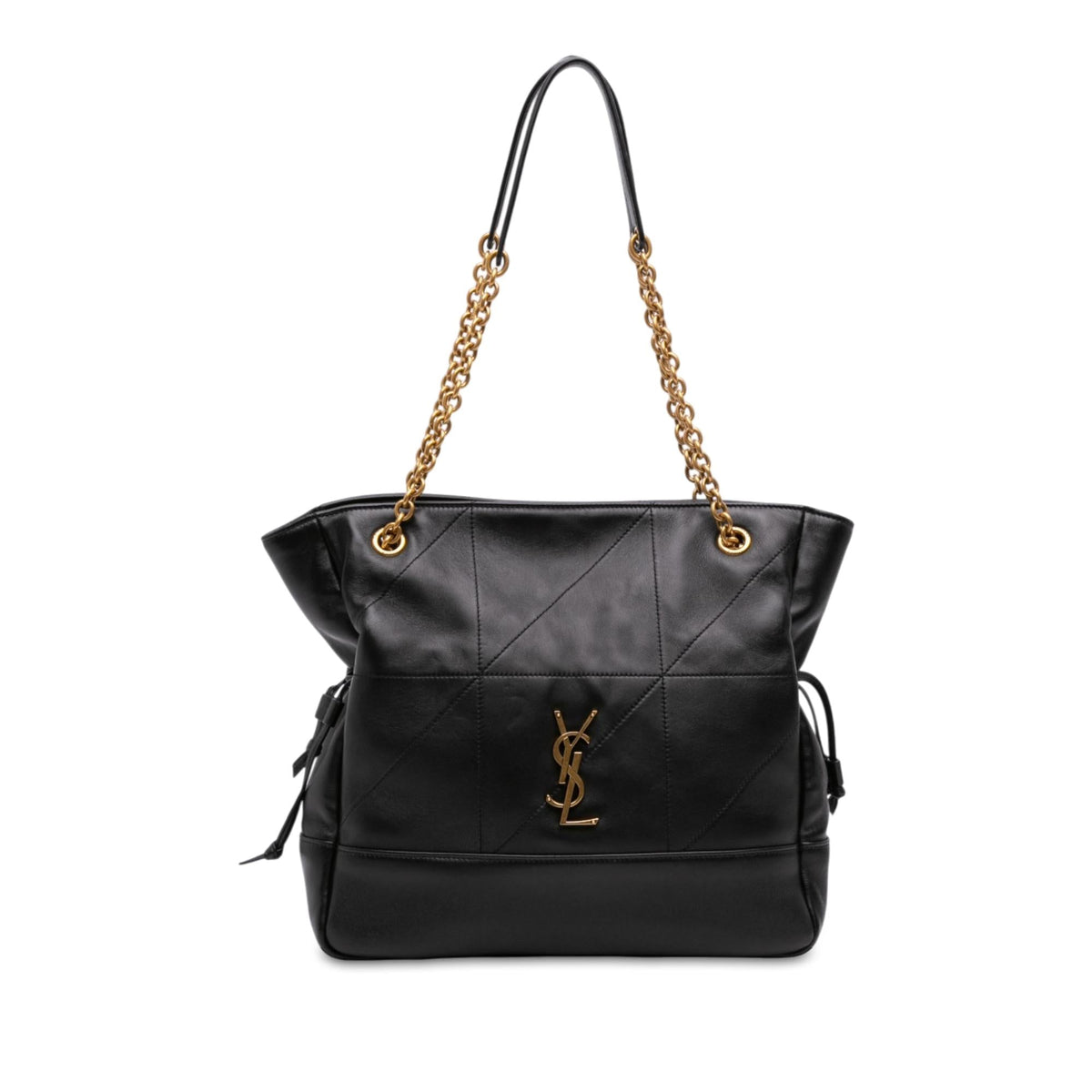 Saint Laurent Small Quilted Lambskin Jamie Shopping Tote Bag - Black