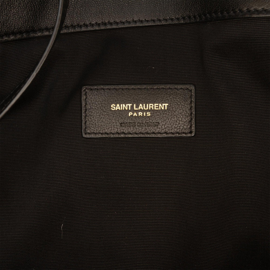 Saint Laurent Small Quilted Lambskin Jamie Shopping Tote Bag - Black