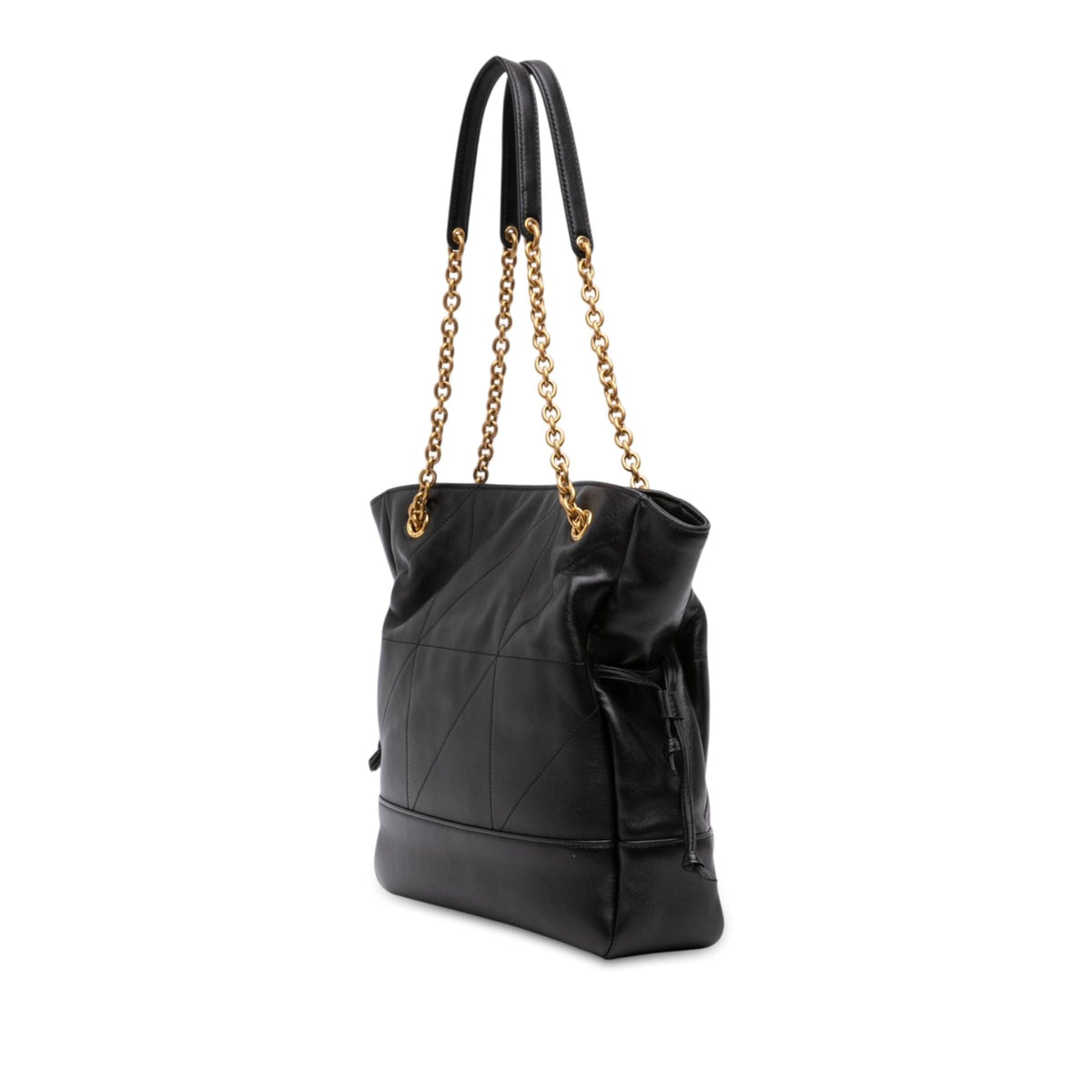 Saint Laurent Small Quilted Lambskin Jamie Shopping Tote Bag - Black