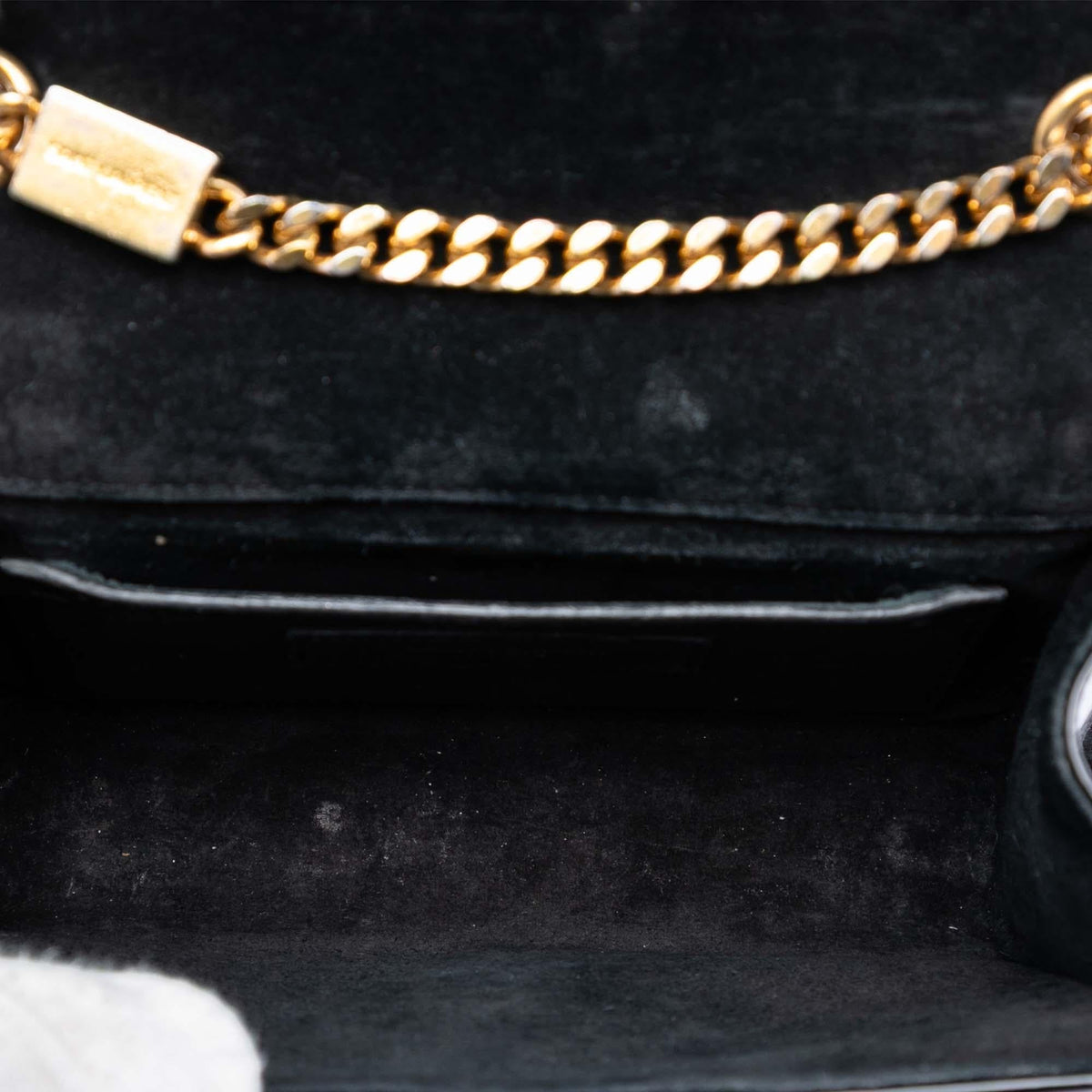 Saint Laurent Small Quilted Patent Monogram Kate Tassel Crossbody Bag - Black
