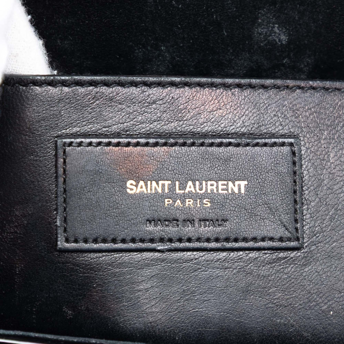 Saint Laurent Small Quilted Patent Monogram Kate Tassel Crossbody Bag - Black