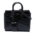 Saint Laurent Toy Croc Embossed Leather Sac De Jour Satchel - Black