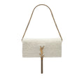 Saint Laurent Tweed Monogram Kate 99 Tassel Bag - White