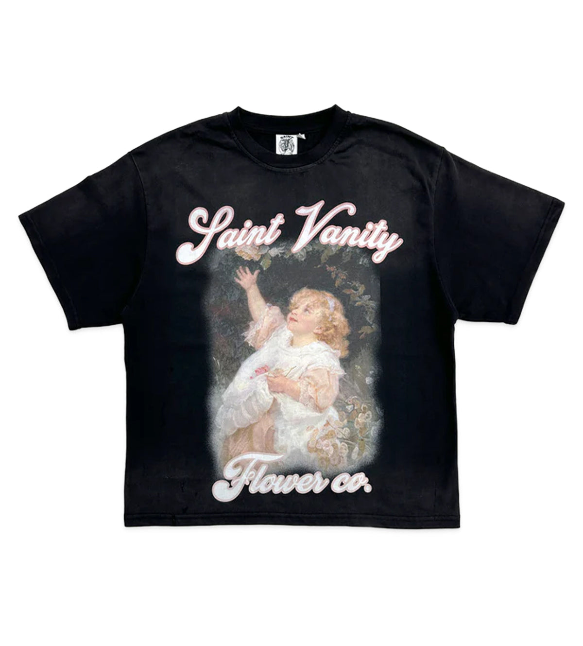 Saint Vanity Flower Girl Tee Black