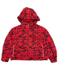 Saint Vanity Nylon Hooded Jacket Tiger Camo Red
