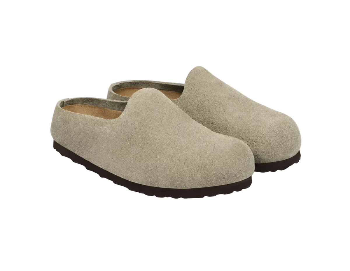 Birkenstock Amsterdam Wrapped Suede (Taupe)
