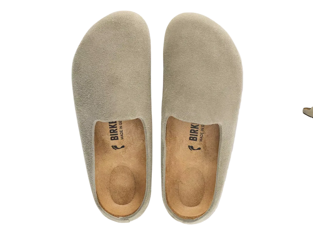 Birkenstock Amsterdam Wrapped Suede (Taupe)