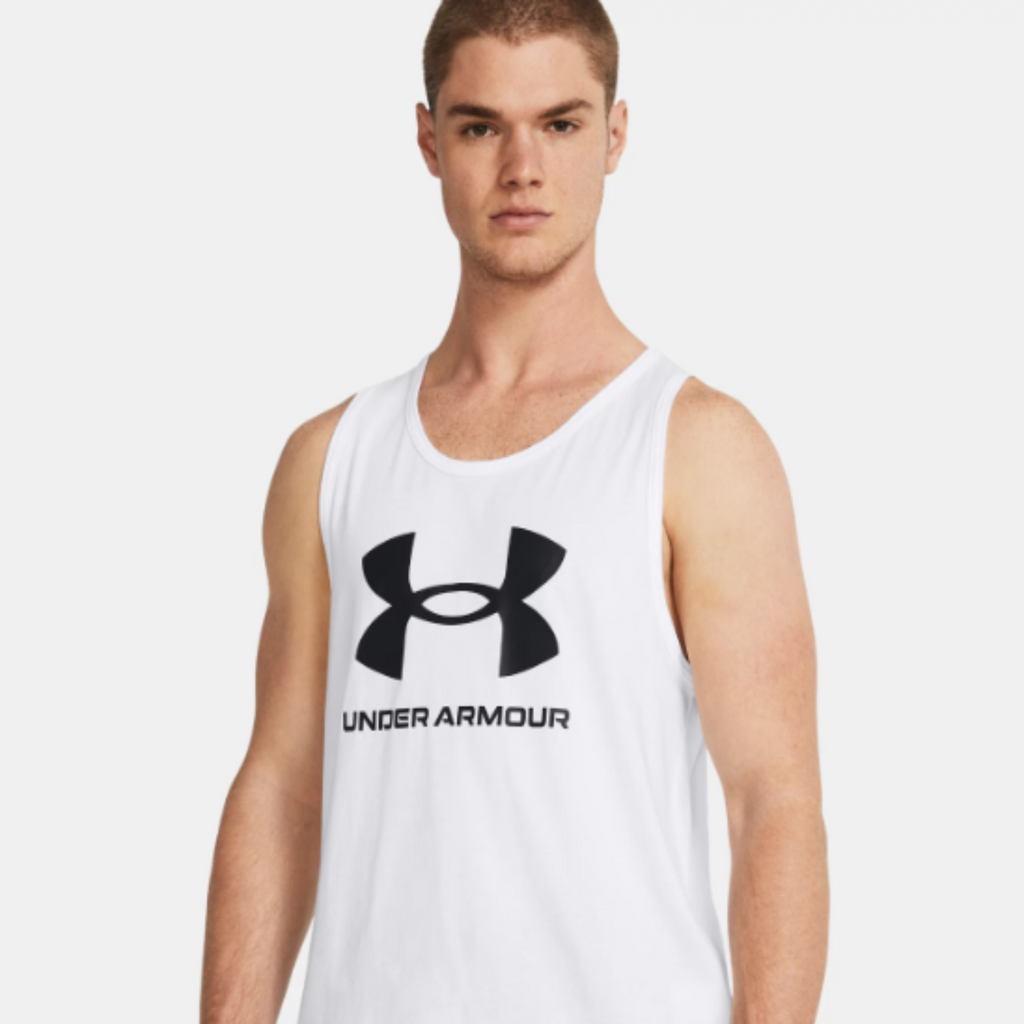 Men's Under Armour Sportstyle Logo Tank "White/Black "