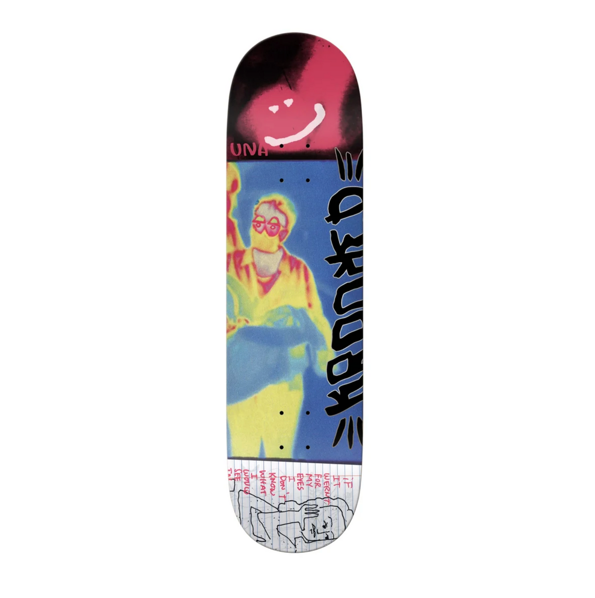 KROOKED Una Infrared Skateboard Deck 8.28