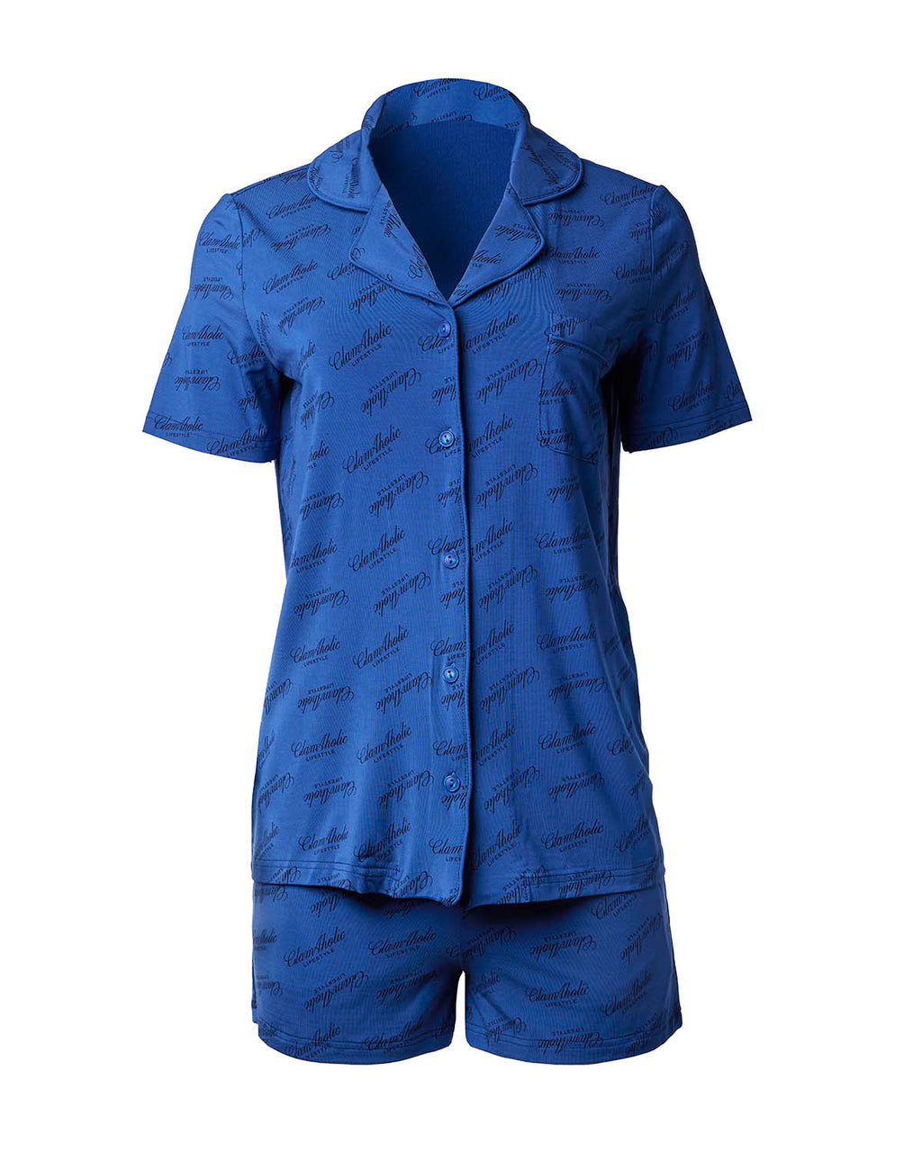 SIGNATURE LUXE PAJAMA SHORT SET - NAVY