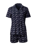 SIGNATURE LUXE PAJAMA SHORT SET - BLACK