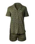 SIGNATURE LUXE PAJAMA SHORT SET - GREEN