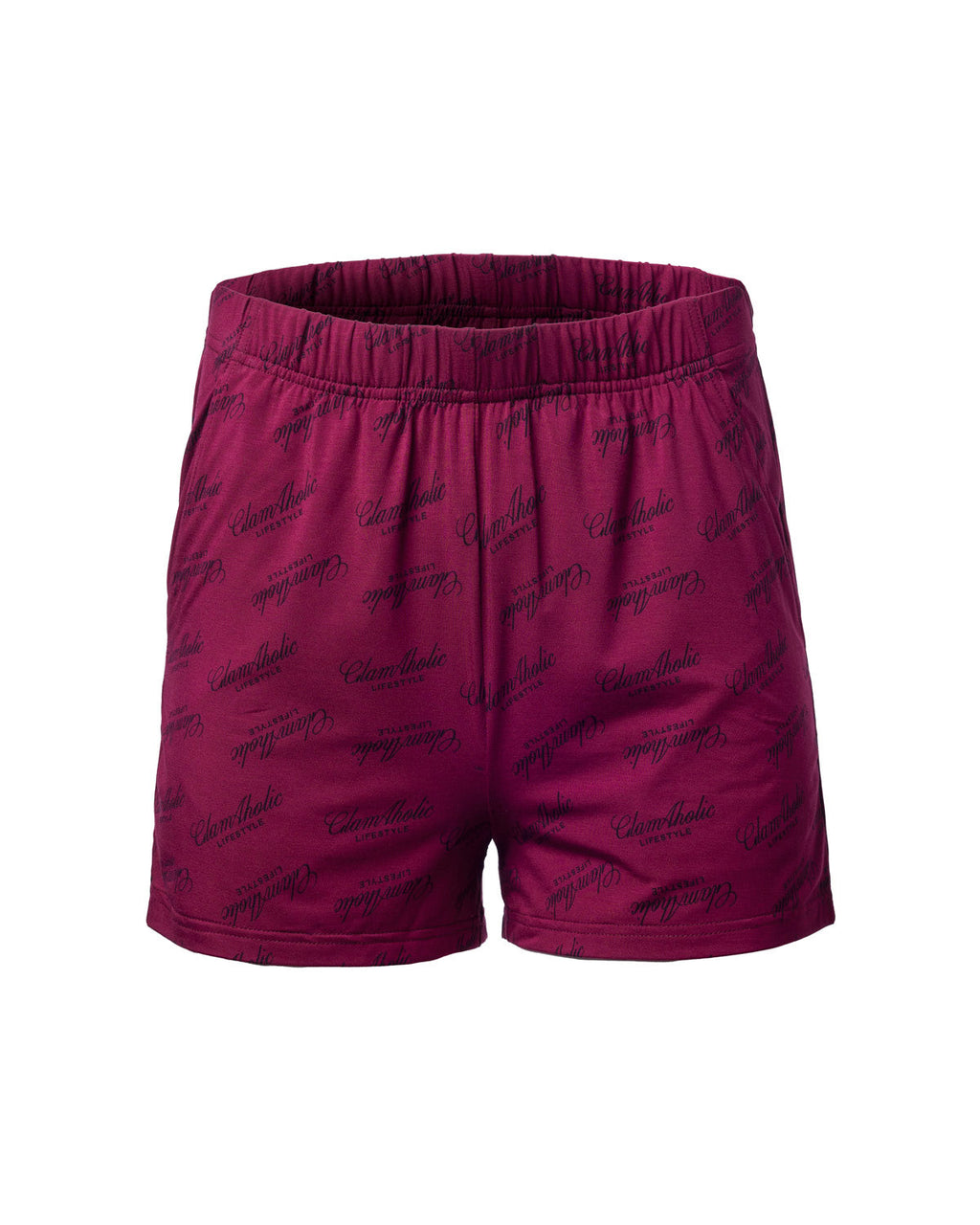 SIGNATURE LUXE PAJAMA SHORT SET - BURGUNDY