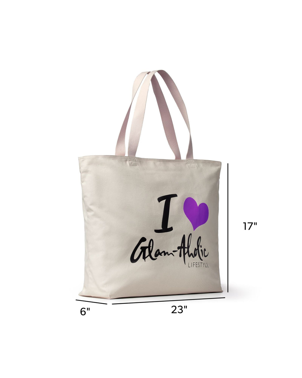SIGNATURE LOGO CANVAS TOTE - PURPLE