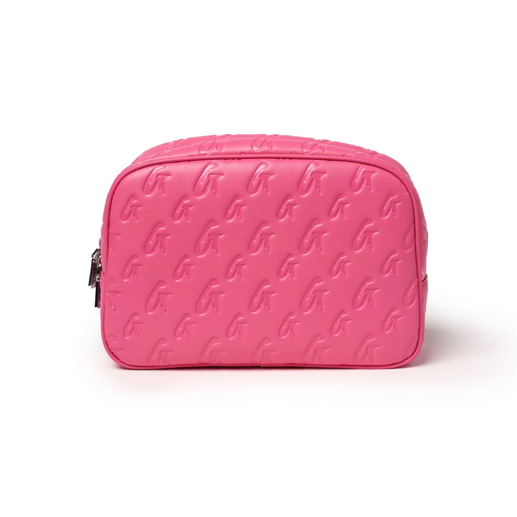 SMALL MONOGRAM TOILETRY BAG - HOT PINK