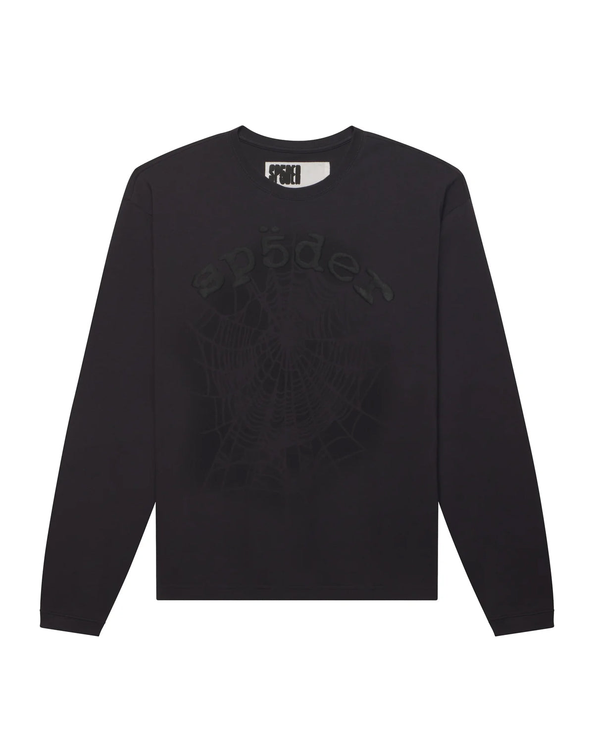 Sp5der Distressed OG Web V2 L/S Granite Black