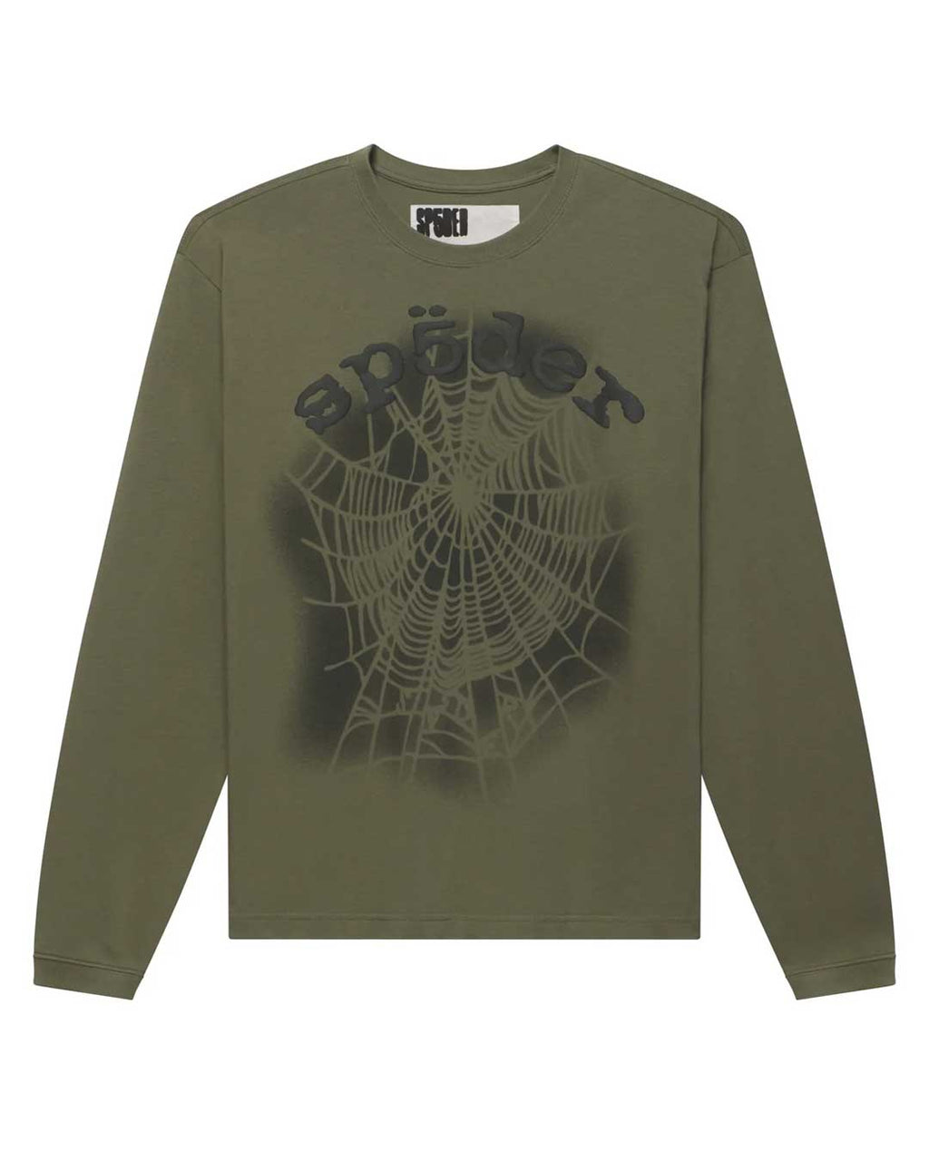 Sp5der Distressed OG Web V2 L/S Olympian Green