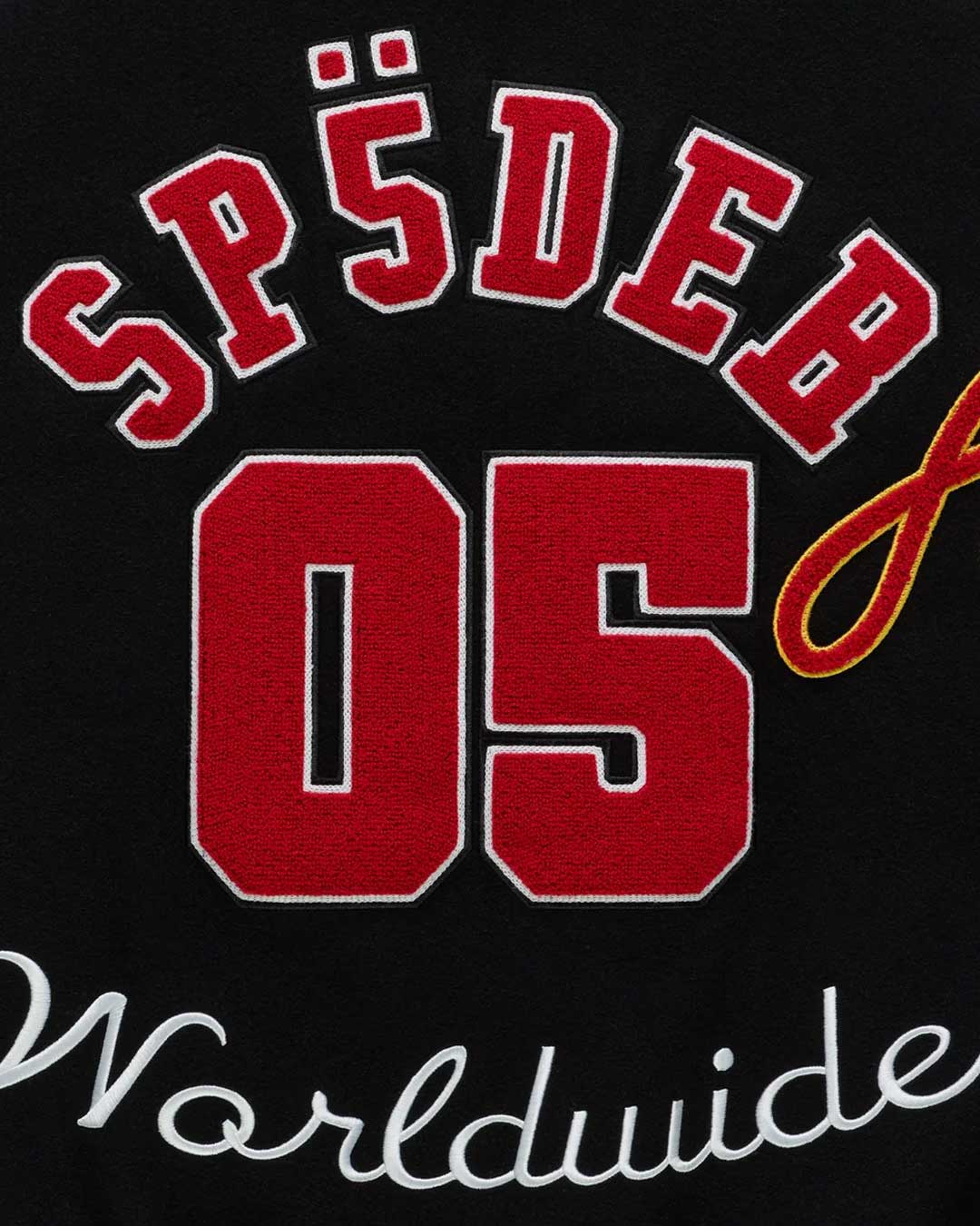 Sp5der District Cuntry Varsity Jacket Black